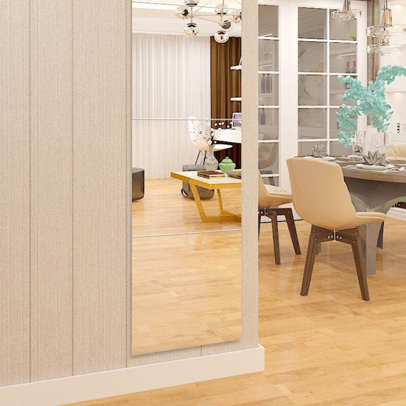 Paste-free wardrobe wall mirror Interior sticker mirror self-adhesive space saving glass full body mirror wall multifunctional