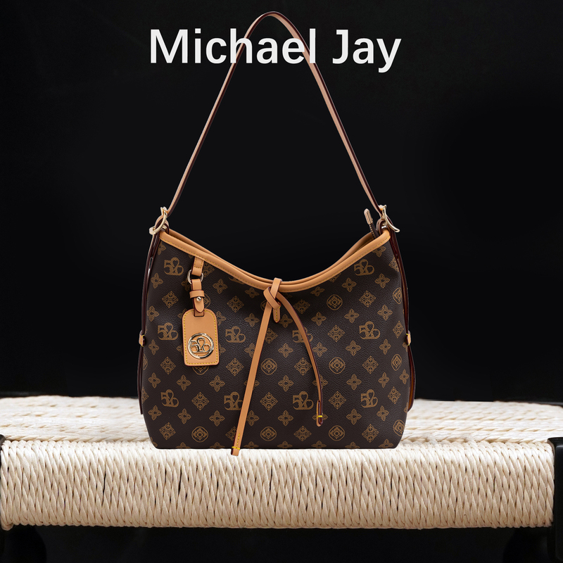 Michael Jay Big-Name Brand Genuine Leather Tote Bag, High-End Shopping Bag, Hobo Underarm Bag, Birthday Gift Michael Jay Big-Name Brand Genuine Leather Tote Bag, High-End Shopping Bag, Hobo Underarm Bag, Birthday Gift