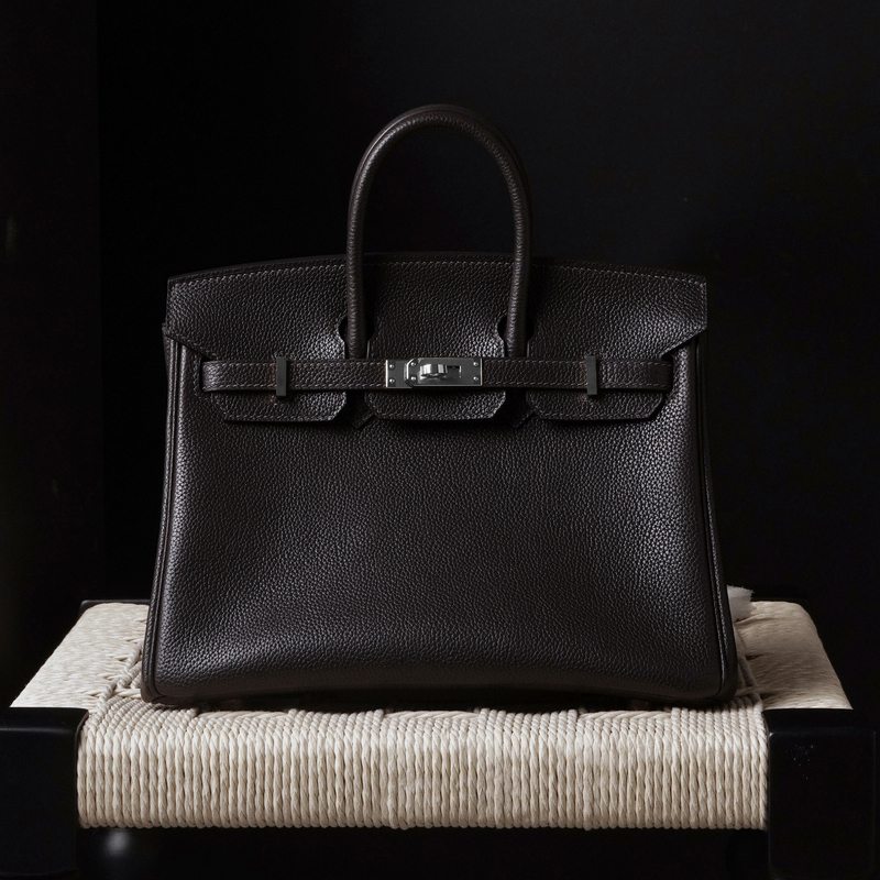 Michael Jay Pure Handmade Waxed Thread Imported Togo First-Layer Cowhide Bk25/30 Platinum Bag Handbag for Women