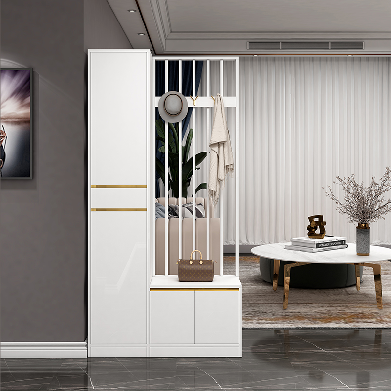 Entrance Shoes Cabinet Xuanguan Cabinet Integrated Into Door Lobby Partition Cabinet Modern Minimalist Living-room Screen Decoration Cabinet Cloakable Clothing