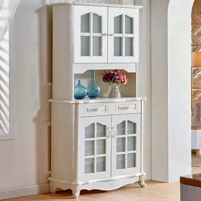 Kitchen dining cabinet Living room dining room wine cabinet European and American microwave oven cabinet Kitchen storage storage bowl and plate cabinet Tea and wine cabinet