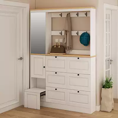 Win the multi-function ultra-thin flip shoe cabinet, save space, home put on the door of the home economic cloakcabinet Nordic