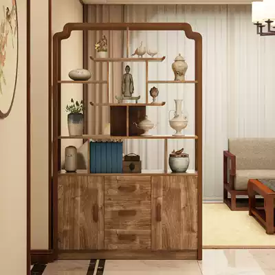 Porch partition cabinet into the house new Chinese wine cabinet decoration cabinet Boguji Dobao Pavilion rack solid wood frame cabinet