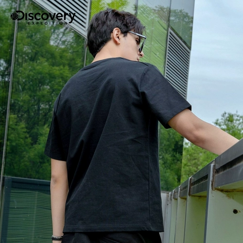 Дорожная летняя хлопковая футболка, 2019, круглый воротник