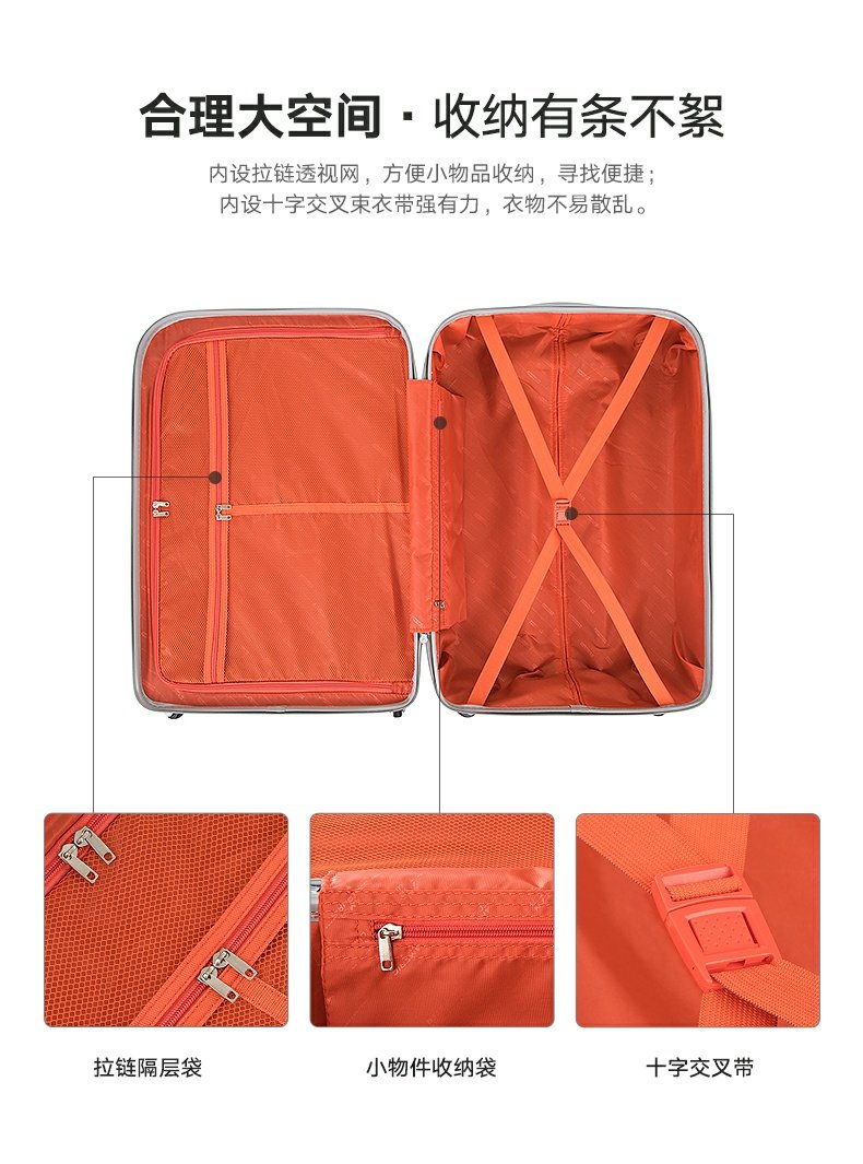 Mỹ du lịch mới xe đẩy trường hợp 20 inch 25 inch vali gương nam và nữ phổ quát hành lý bánh xe nam BI5 khung lên máy bay - Va li vali giá rẻ