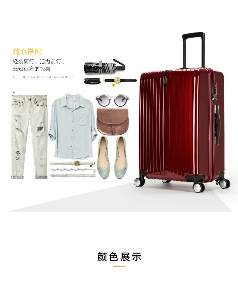 Xe đẩy du lịch Mỹ của Samsonite / Samsonite Universal Wheel Hành lý mật khẩu Hộp thư du lịch TP7 - Va li vali vải