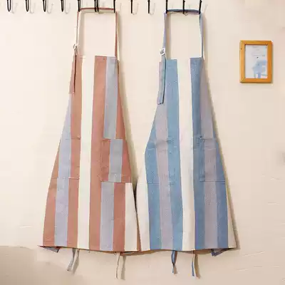 Home waist cotton household work clothes adult sleeveless men and women kitchen hanging Neck Oil-proof cleaning cooking apron