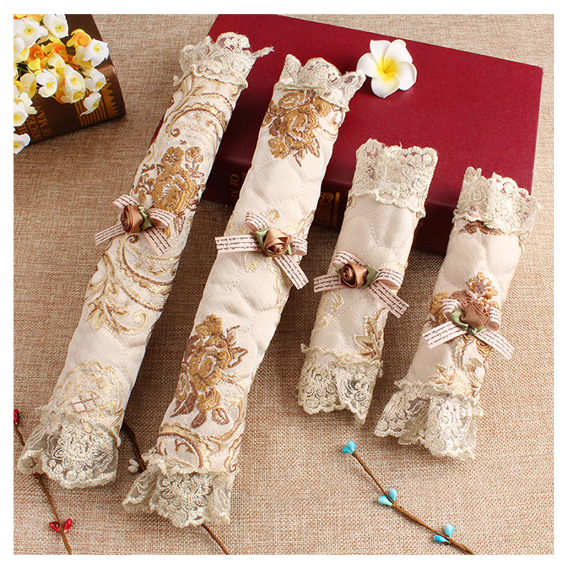 European-style jacquard strip door handle gloves double-door refrigerator armrest handle protective cover thickened dust cover cloth
