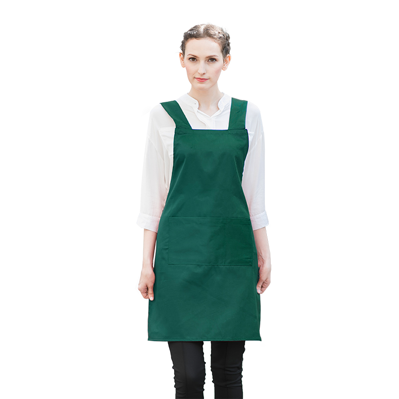 Green apron custom logo han edition style restaurant flower shop apron milk tea cafe nail overalls