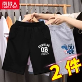 Летние шорты для мальчиков, штаны, зеленый хлопковый динозавр для отдыха, подходит для подростков, оверсайз