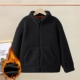 [1 шт. двусторонний воротник-стойка из шерпы] черный/сплошной цвет