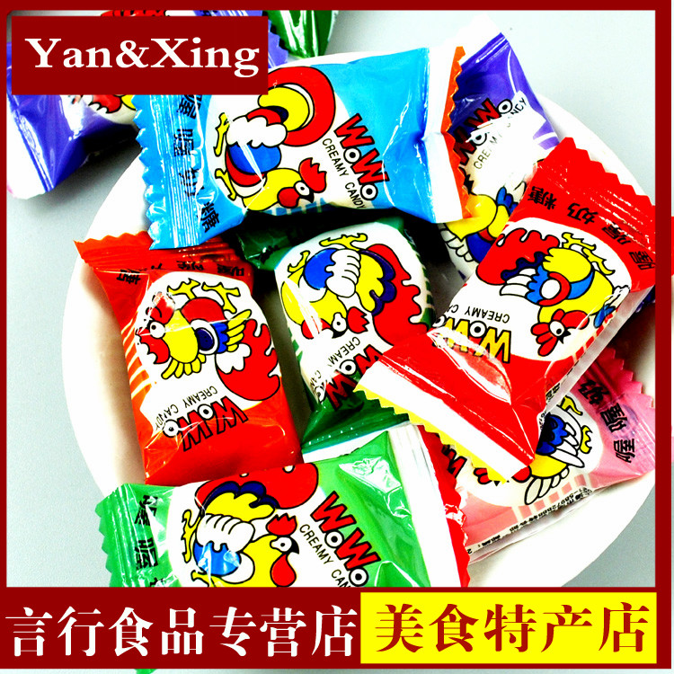 Wow toffee Jia Jia toffee after 80 snacks Snacks Bulk wholesale Wow sugar mixed flavors 2 servings