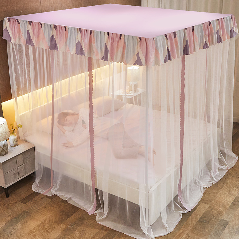 Mosquito net dustproof top cloth dust home bracket fixed princess court floor-to-ceiling 2021 new model easy to remove and wash