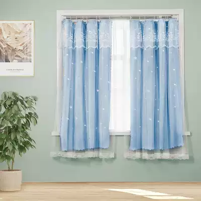 Net Red simple curtain non-perforated installation 2019 new bedroom full shading small window sunshade cloth Nord simple