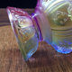 Lotus lamp holder, colorful glass lotus lamp for Buddha, candle stand, lamp decoration