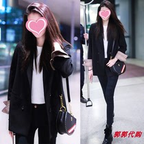 Korean version of star He Sui with the same paragraph 2022 Chunqiu New suit womens jacket ins and loose big code casual professional Western suit