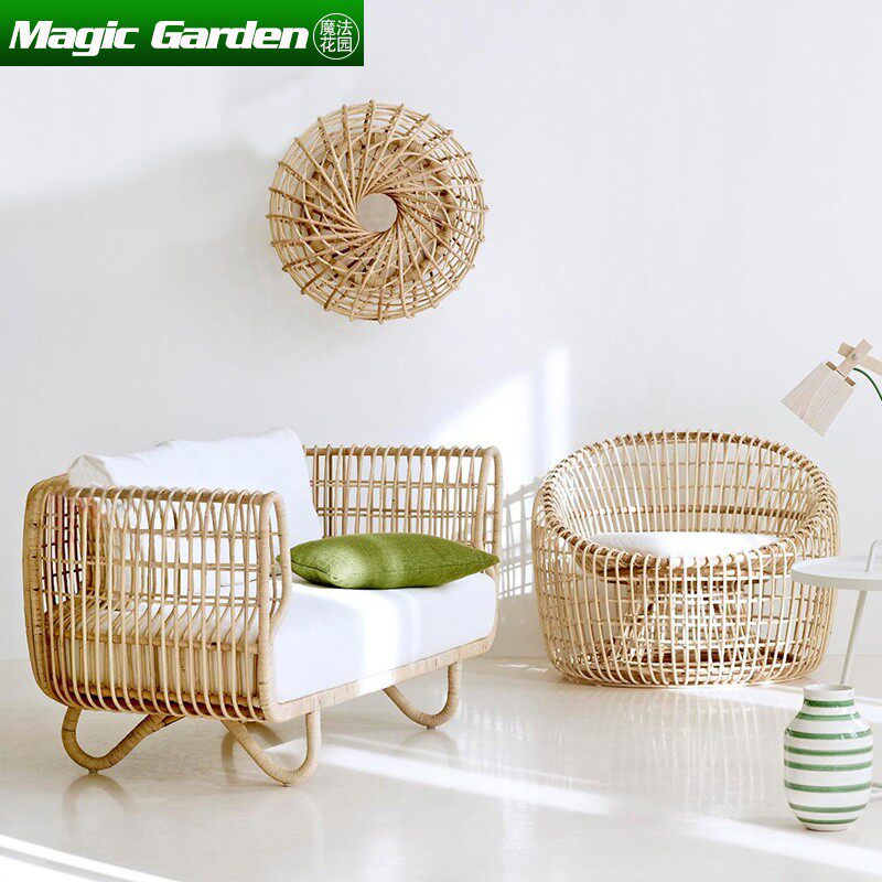 Indonesian vine sofa tea several outdoor garden Southeast Asian style chair chair chair chair indoor living room furniture