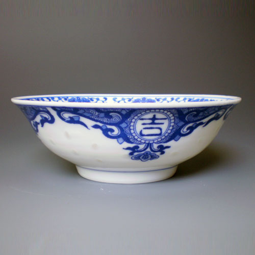 Jingdezhen Qinghua Porcelain Rice Bowl with Exquisite Ceramic Soup Bowl Auspicious Ruyi Small Noodle Bowl Counter-Mouth Porcelain Tea Bowl