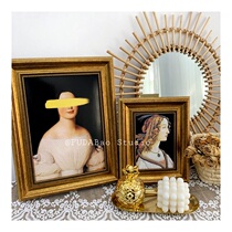 (Decorative painting) frida frida portrait vintage photo frame ins famous oil painting coffee shop homestay decoration