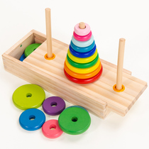 8-layer 10-layer Hannota Primary School Hanoi Tower problem teaching aids Childrens educational toys puzzle stacking music building blocks 9-layer