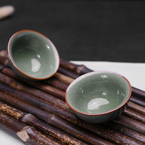 Dragon Springs Green Porcelain Ice Cracking Glazed Utilita Tea Cup Master Pint Cup Home Brief Tea Set Accessories New Promotions