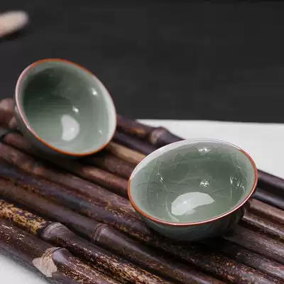 Longquan celadon ice crack glaze kung fu teacup master tea cup home simple tea set accessories new promotion