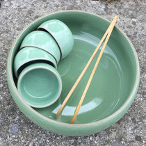 Dragon Quanqing Porcelain large number tea washing power tea Tea Accessories Big Code Pen Wash Tea Dau Swing Piece Washed Tea Bowl Tea Drum