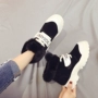 Giày cao cổ nữ bình thường 2018 mùa đông mới Harajuku hoang dã ulzzang furry Velcro nền tảng giày thể thao giày anta nữ