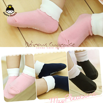 Korean version of newborn baby boys and girls cotton breathable sweat-absorbing cute lace socks baby socks spring and autumn