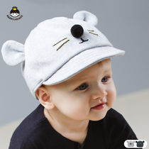 Korean autumn and winter newborn baby boys and girls thick Elven cap children baseball cap baby hat spring and autumn