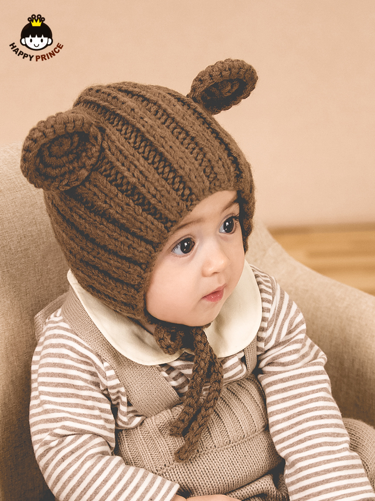 HappyPrince Korea cute warm men and women children baby hat Infant wool baby hat Autumn and winter