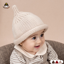 Baby hat autumn and winter 0-6-12 Newborn male and female children warm hand knitted wool hat Baby hat autumn and winter