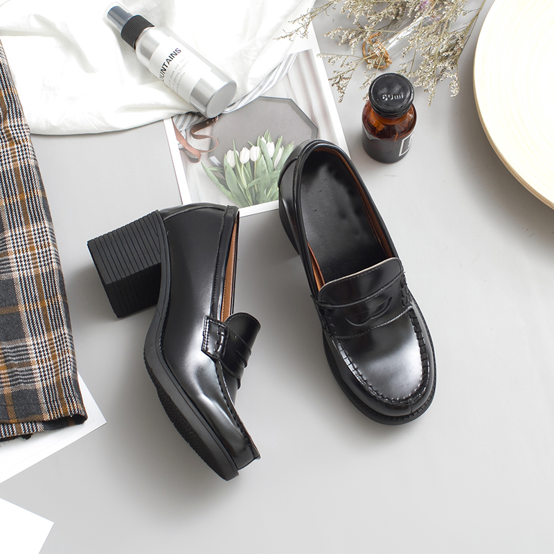 Earl Cat Original 6.5cm High-Heeled Orthodox Jk Uniform Shoes Japanese School Style Small Leather Shoes Women's Single Shoes 6529 Earl Cat Original 6.5cm High-Heeled Orthodox Jk Uniform Shoes Japanese School Style Small Leather Shoes Women's Single Shoes 6529