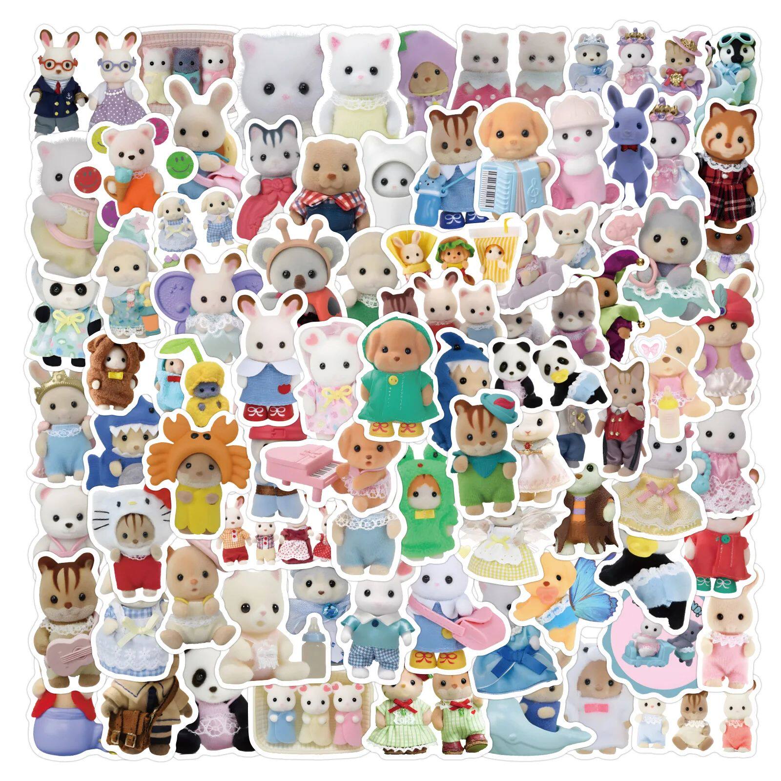Игрушка 120pcs/set calico critters stickers laptop scrapbook OTHER