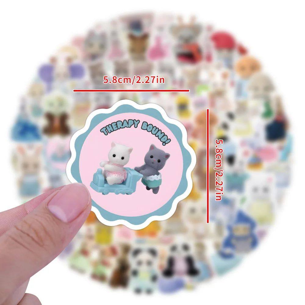 Игрушка 120pcs/set calico critters stickers laptop scrapbook OTHER