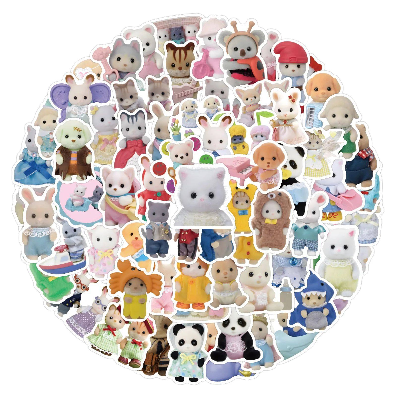 Игрушка 120pcs/set calico critters stickers laptop scrapbook OTHER
