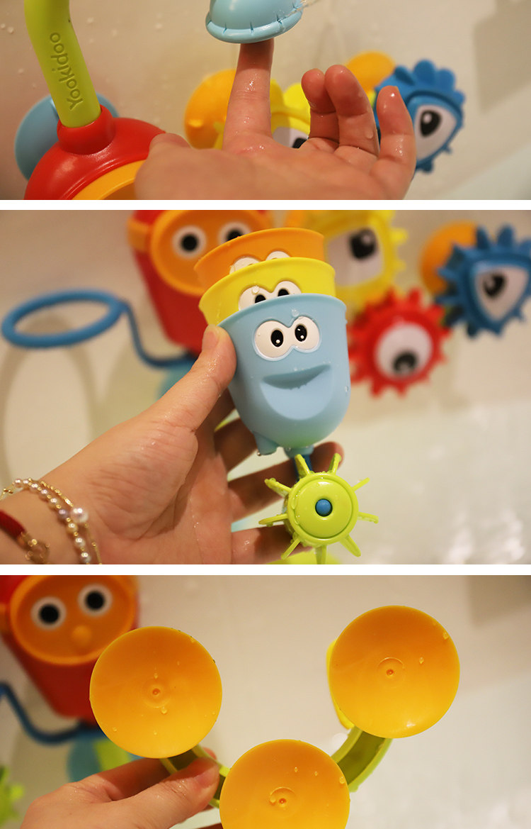 Игрушки для детского бассейна yookidoo幼奇多水龙头叠叠乐电动花洒喷戏水玩具宝宝浴室洗澡神器