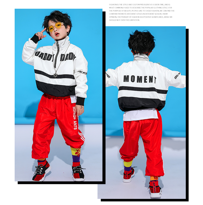 Trẻ em nhảy đường phố trang phục cậu bé phù hợp với trẻ em hip hop cô gái nhảy jazz biểu diễn quần áo hiphop trang phục thủy triều trang phục biểu diễn sân khấu cho bé