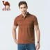 Lạc đà nam 2019 hè mới thời trang in áo thun ngắn tay giản dị cho nam áo thun thoáng khí thoáng khí - Polo polo trắng Polo