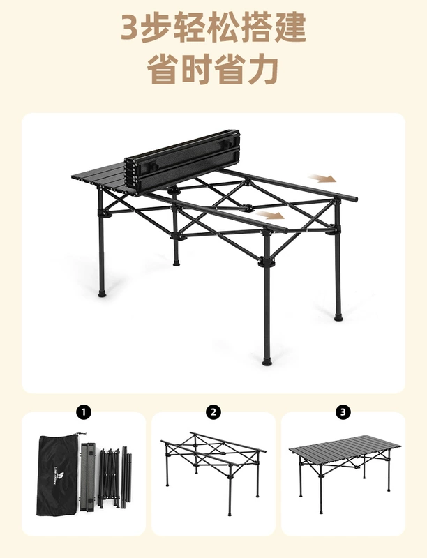 Bộ bàn ghế gấp ngoài trời Camel hợp kim nhôm dã ngoại phân di động cắm trại gian hàng bàn dã ngoại thiết bị dã ngoại trọn bộ ghế gỗ xếp gọn ghế xếp picnic