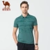 Lạc đà nam 2019 hè mới thời trang in áo thun ngắn tay giản dị cho nam áo thun thoáng khí thoáng khí - Polo polo trắng Polo