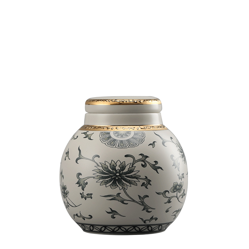 The Lotus was born in a rich garden international ceramic tea pot small storage tank mini tea tea warehouse seal POTS