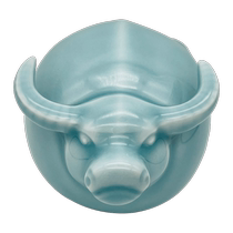 Yiyuan tea set Fu Niu tea pet ornaments office desk light luxury high-end new Chinese Feng Shui handicrafts lucky cow porcelain