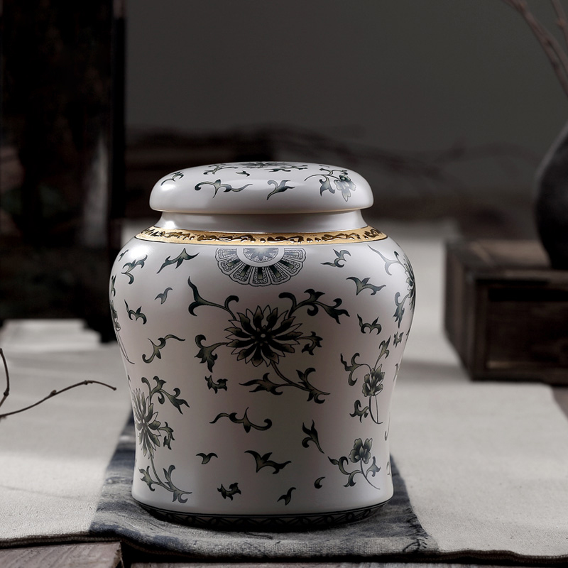 The Lotus was born in a rich garden international ceramic tea pot small storage tank mini tea tea warehouse seal POTS