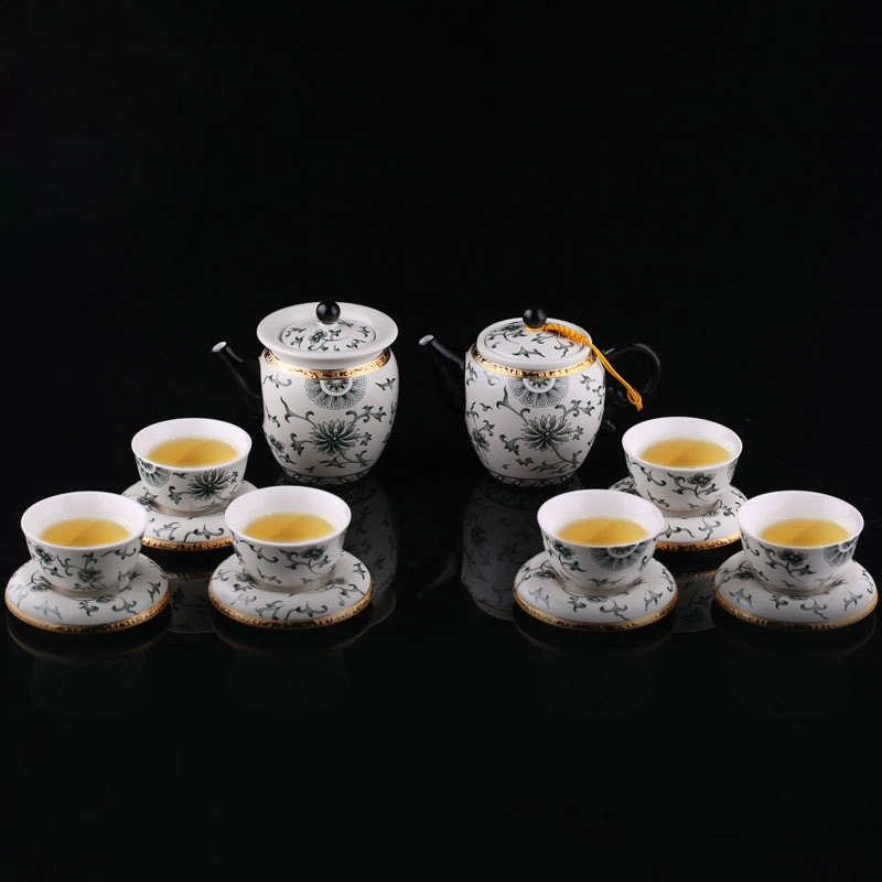 A garden international collection of 6 set of ceramic tea set home tea set gift boxes of A complete set of kung fu tea set