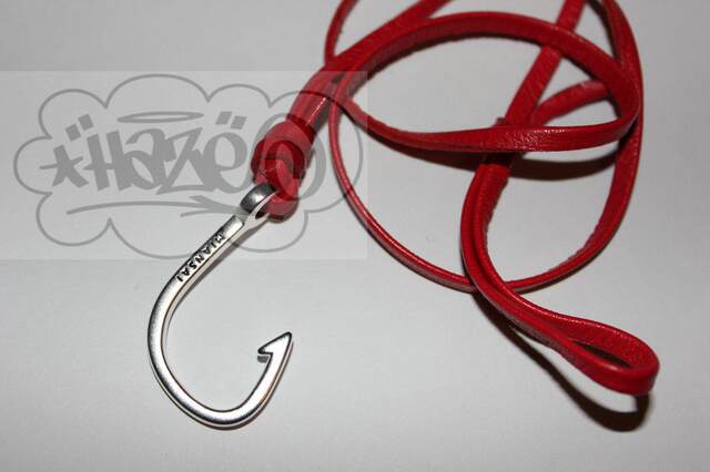 Miansai Sterling Silver Hook Pure Silver Fish Hook Leather Nylon Bracelet