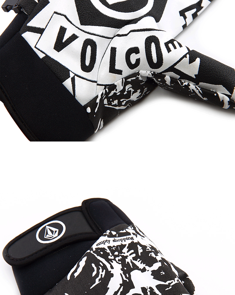 Găng tay trượt tuyết Volcom cho nam và nữ mùa đông thể thao ngoài trời cưỡi găng tay năm ngón dành cho người lớn không thấm nước ấm chính hãng tất tay chống nắng