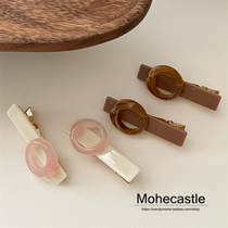 Geometric minimalist design ~ INS small crowdsourced Temperament Hairpin Acrylic Side Clip Liu Hai Clip Duckbill Clip Hair Clip Hair Clip