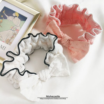 Korean cute hollow bowknot hair hair belt Super fairy Lace makeup mask moon hair belt headscarf hair accessories