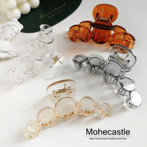 Transparent texture ~ INS Korea temperament Brief large number Grip Clip Hair Clip Hair Clip Hair Clip Shark Clip Hair clip Accessories Woman